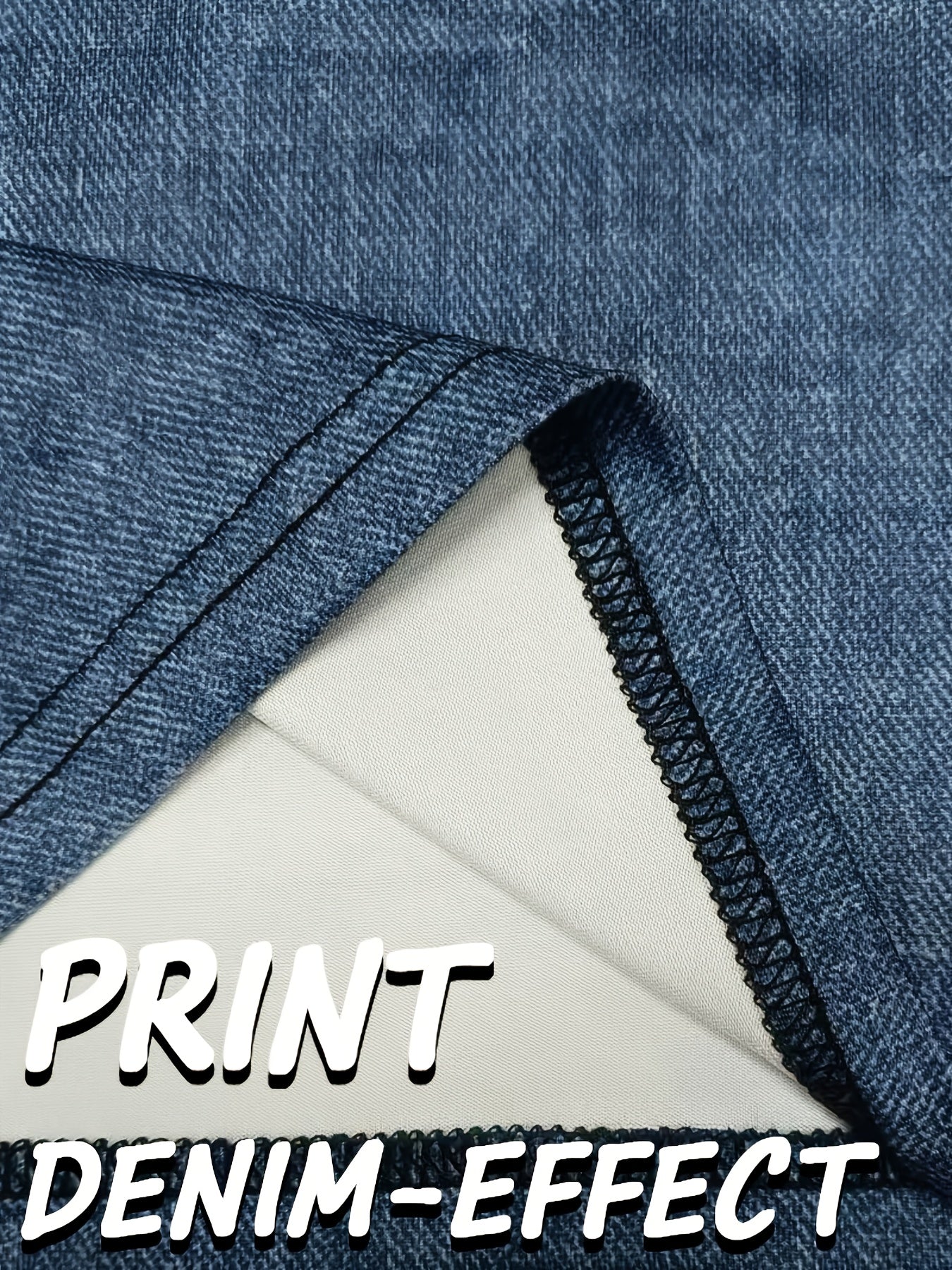 Women's High-Waisted Stretch Imitation Denim Bell-Bottom Jeans