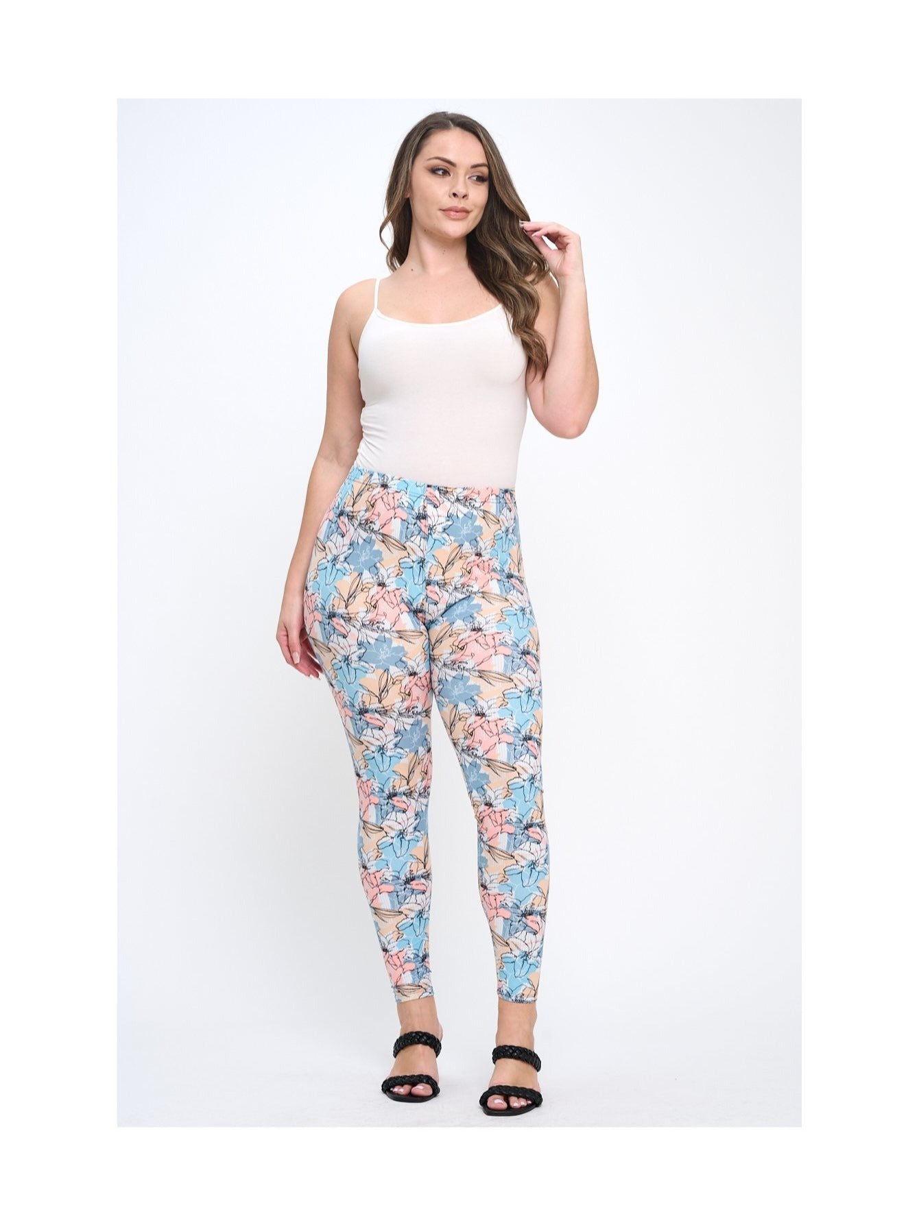 10 pairs &amp; 20 pairs - Plus Size Women's Multi-Pack of Randomly Assorted Fashion Lounge Leggings - Comfortable Soft Pull-On Breathable Leggings - 1X - 2X - 3X - 4X - 5X