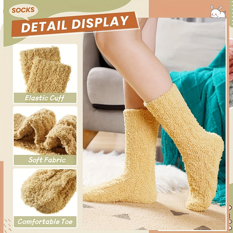 5 pairs - Women's Colored Medium Socks - Soft and Comfortable