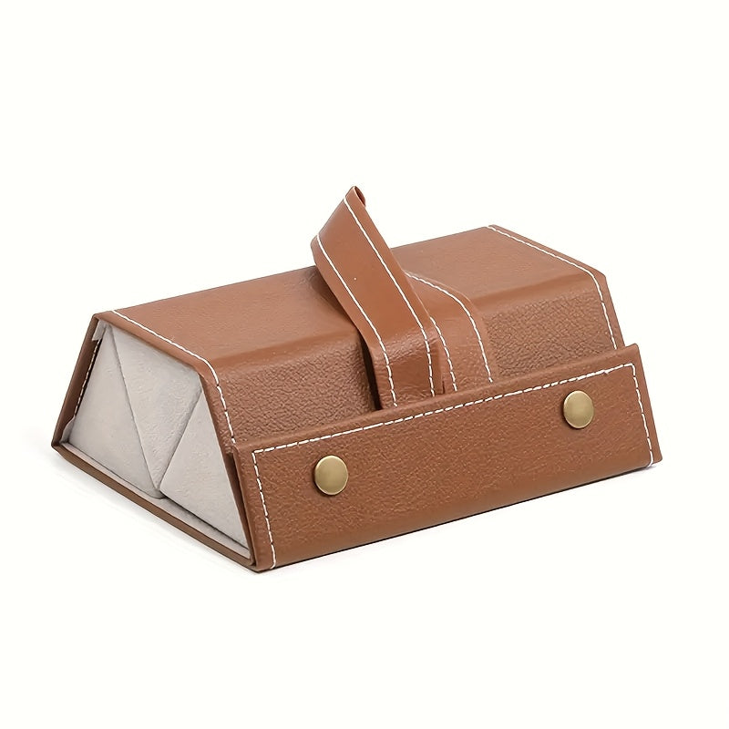 3-compartment Fashion Glasses Storage Box with Foldable Suitcase Frame for Better Storage Of Glasses, Suitable for Hanging Multiple Pairs Of Glasses for Display